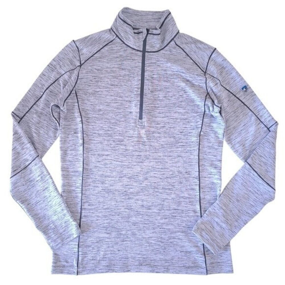 Kuhl Alloy Gray 1/4 Zip Long Sleeve Pullover Shirt Top S
